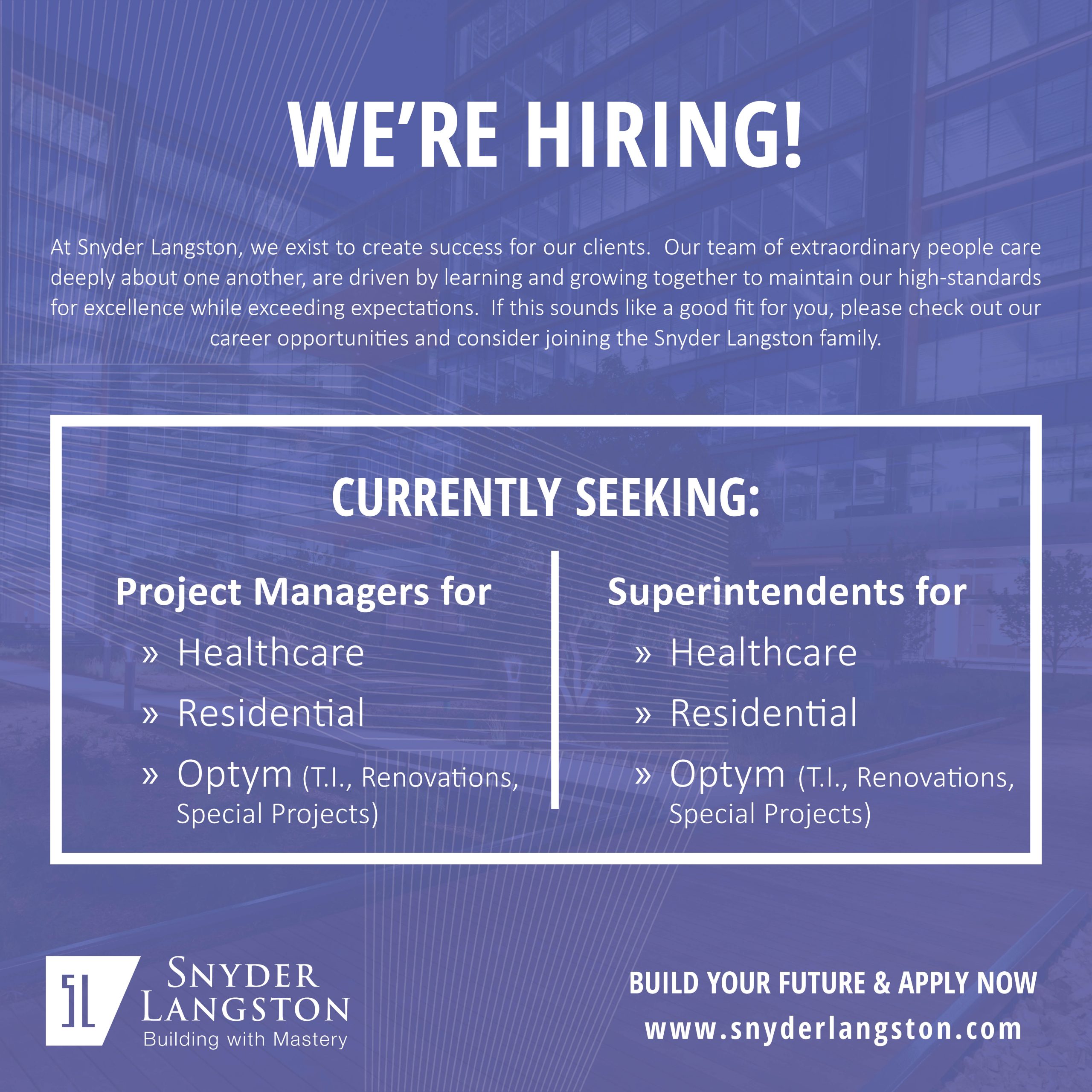 Snyder Langston – Quality Commercial Construction since 1959